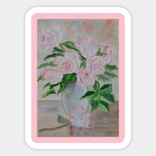 Roses in a vase Sticker